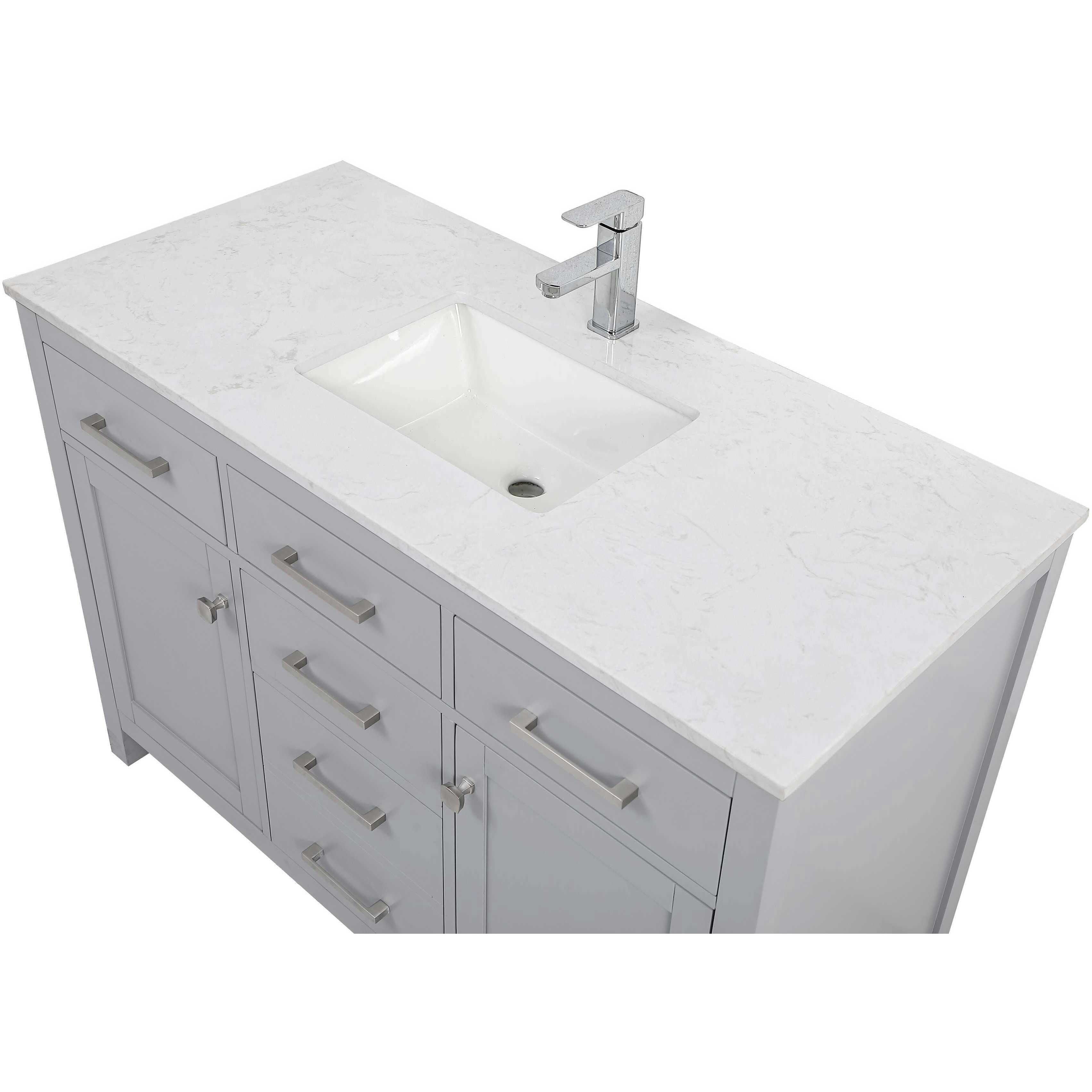 Lewis 48 X 22 X 34 inch Grey Vanity Sink Set