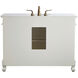 Bordeaux 48 X 22 X 36 inch Antique White Vanity Sink Set
