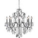 St. Francis 6 Light 24 inch Dark Bronze Dining Chandelier Ceiling Light in Royal Cut