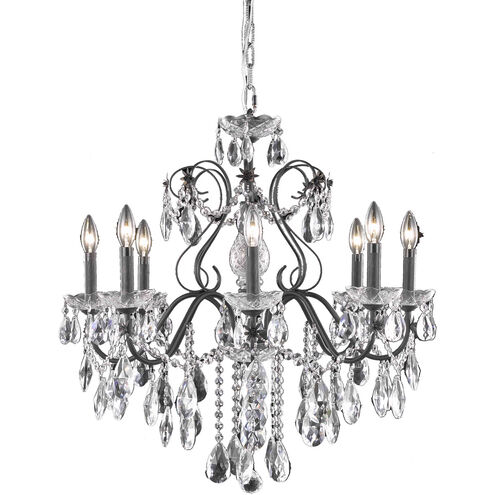 St. Francis 6 Light 24 inch Dark Bronze Dining Chandelier Ceiling Light in Royal Cut