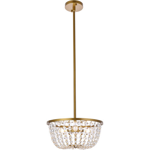 Gianna 3 Light 13 inch Brass Pendant Ceiling Light