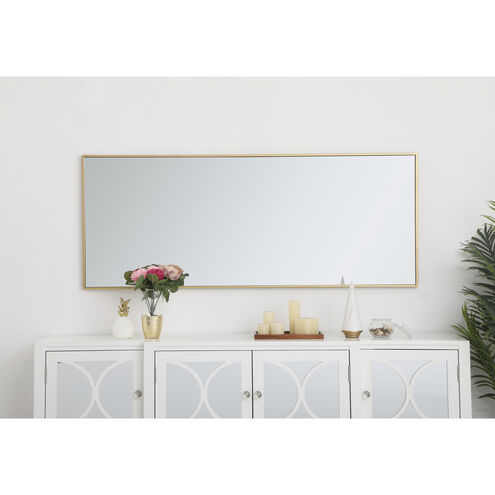 Monet 60 X 24 inch Brass Wall Mirror