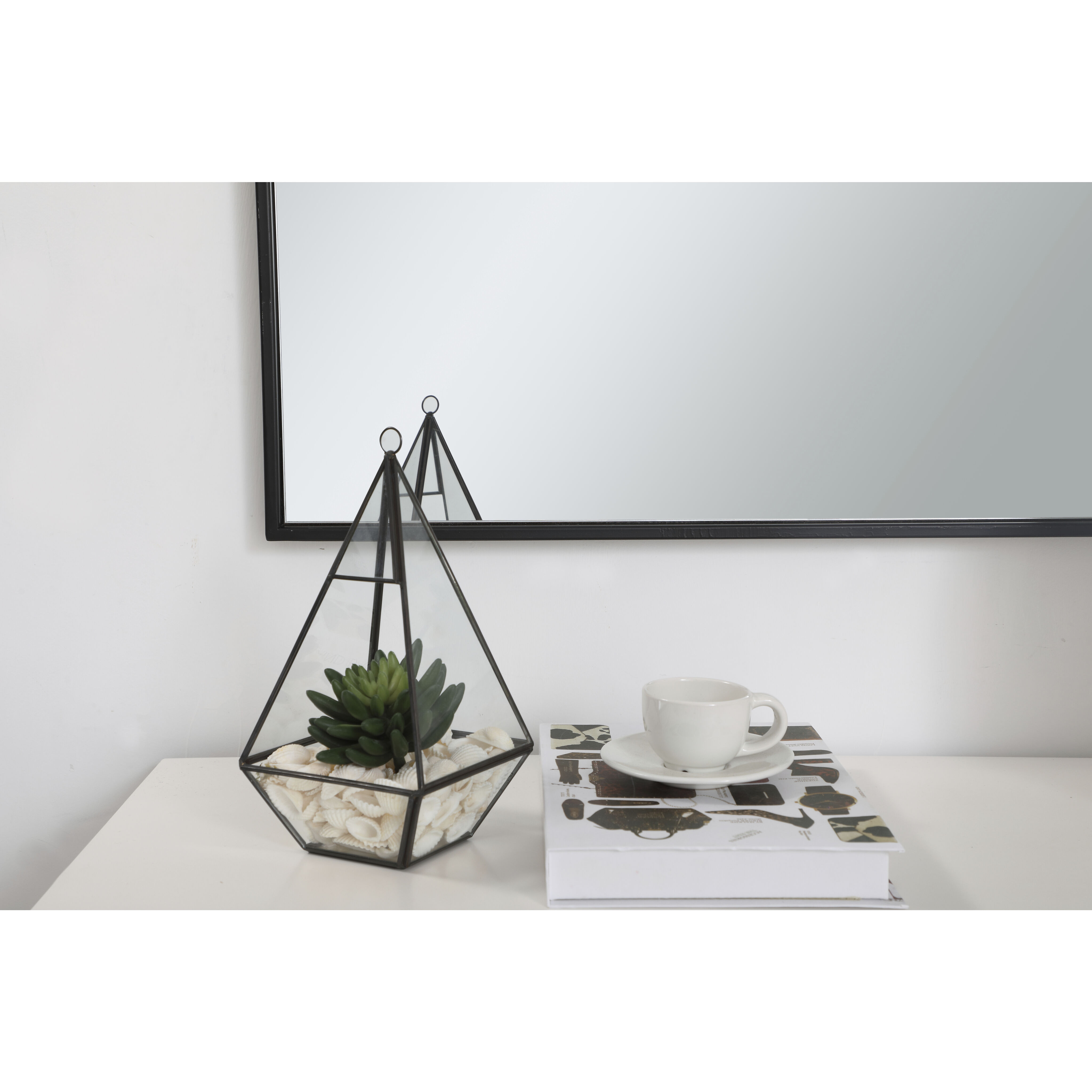 Monet 48 X 30 inch Black Wall Mirror