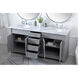 Wesley 72 X 22 X 35 inch Grey Vanity Sink Set