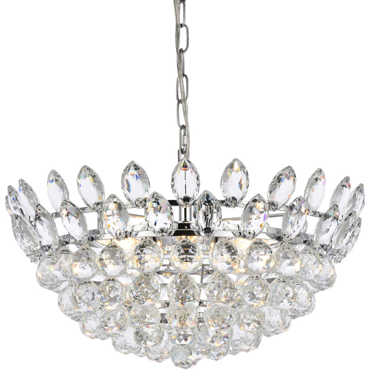Emilia 5 Light 20 inch Chrome Pendant Ceiling Light