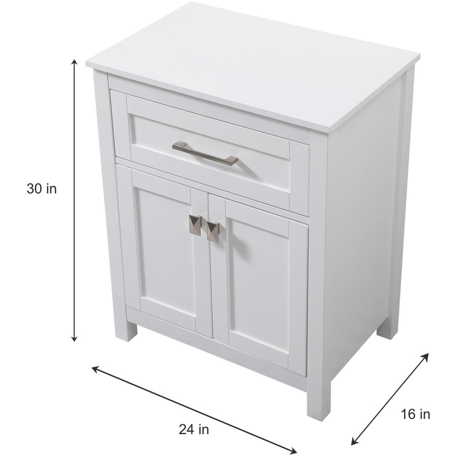 Adian White Bathroom Storage Cabinet