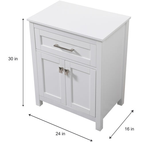Adian White Bathroom Storage Cabinet
