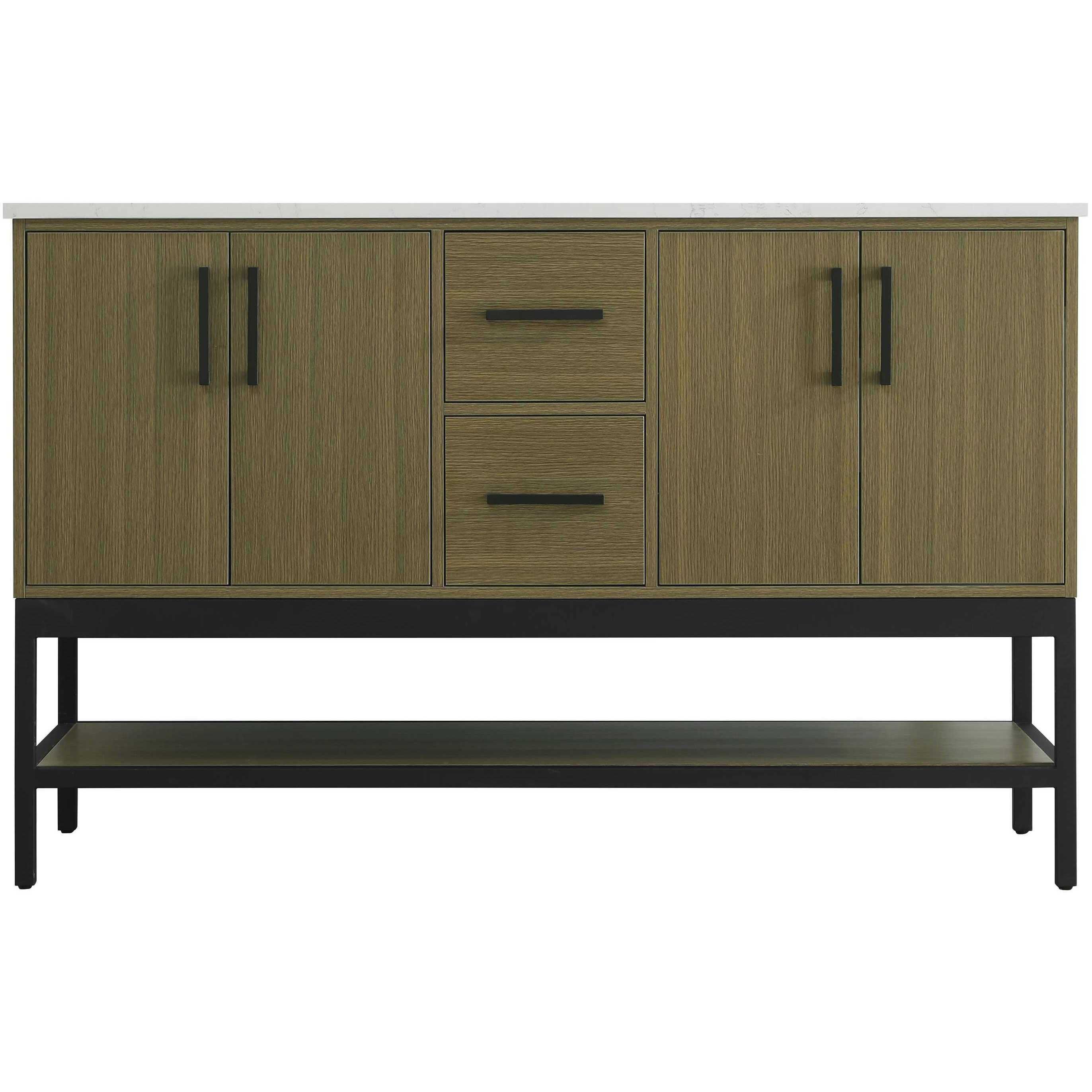 Lennox 54 X 34 inch Chestnut Brown Bathroom Vanity Cabinet