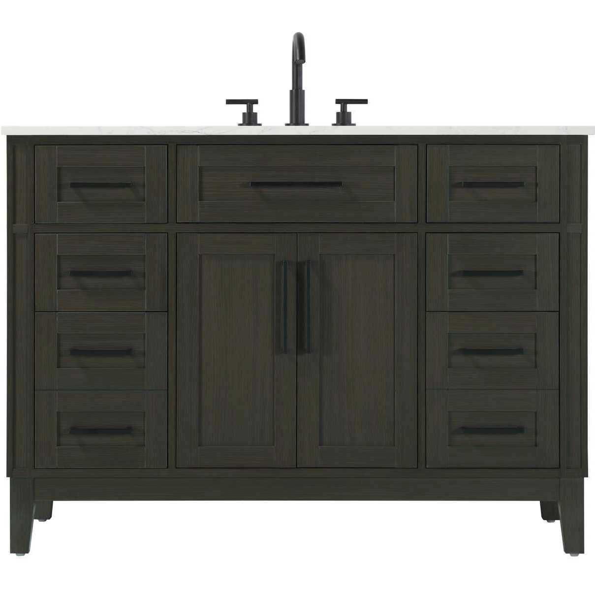 Virginia 48 X 35 inch Mocha Brown Bathroom Vanity Cabinet