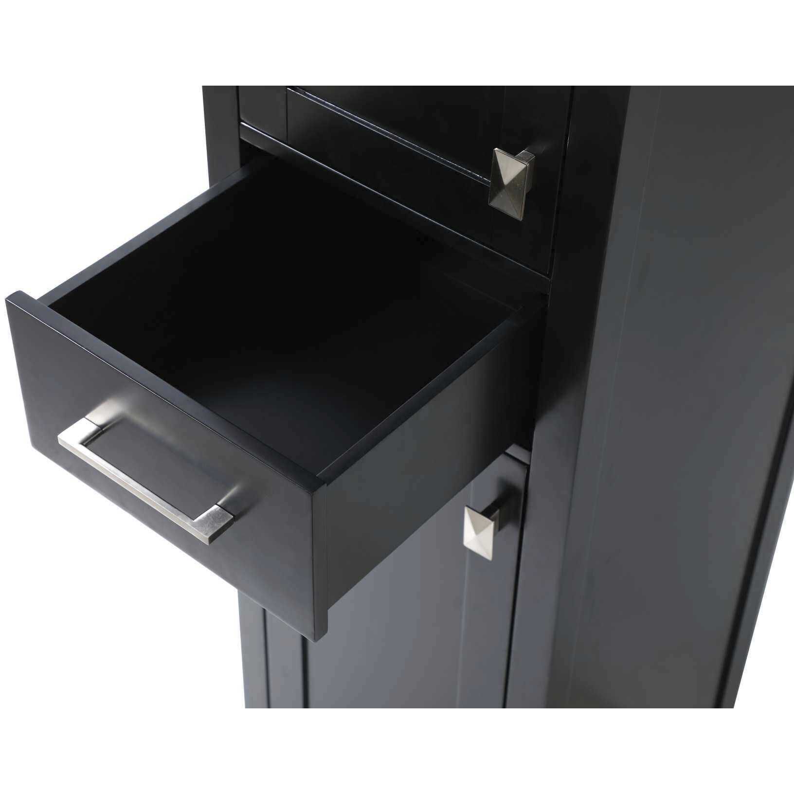 Irene Black Bathroom Storage Cabinet