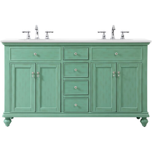 Otto 60 X 21 X 35 inch Vintage Mint Vanity Sink Set