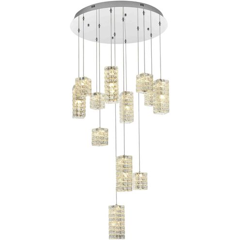 Aston 12 Light 28 inch Chrome Pendant Ceiling Light