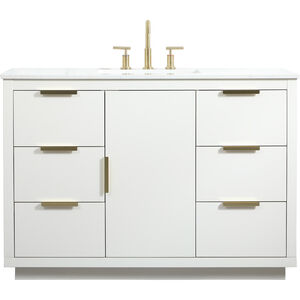 Blake 48 X 22 X 34 inch White Vanity Sink Set