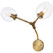 Cavoli 2 Light 11 inch Brass Wall Sconce Wall Light