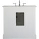 Americana 36 X 35 inch White with Carrara White Marble Vanity Set