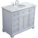 Americana 84 X 22 X 70 inch Light Grey Vanity Sink Set