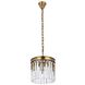 Sydney 3 Light 12 inch Satin Gold Pendant Ceiling Light in Clear