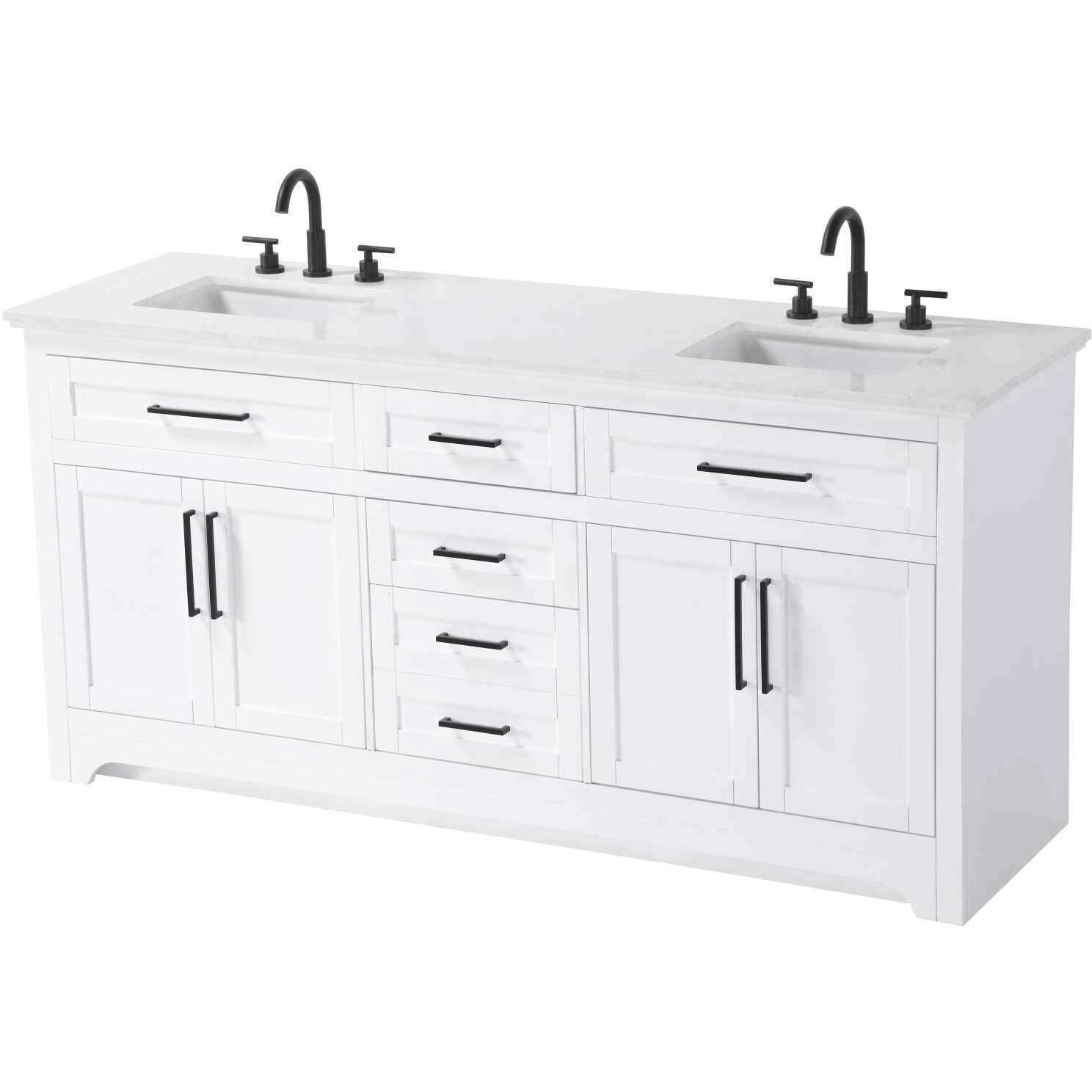 Remington 72 X 35 inch White Bathroom Vanity Cabinet