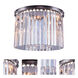 Sydney 6 Light 20 inch Polished Nickel Flush Mount Ceiling Light in Clear, Urban Classic