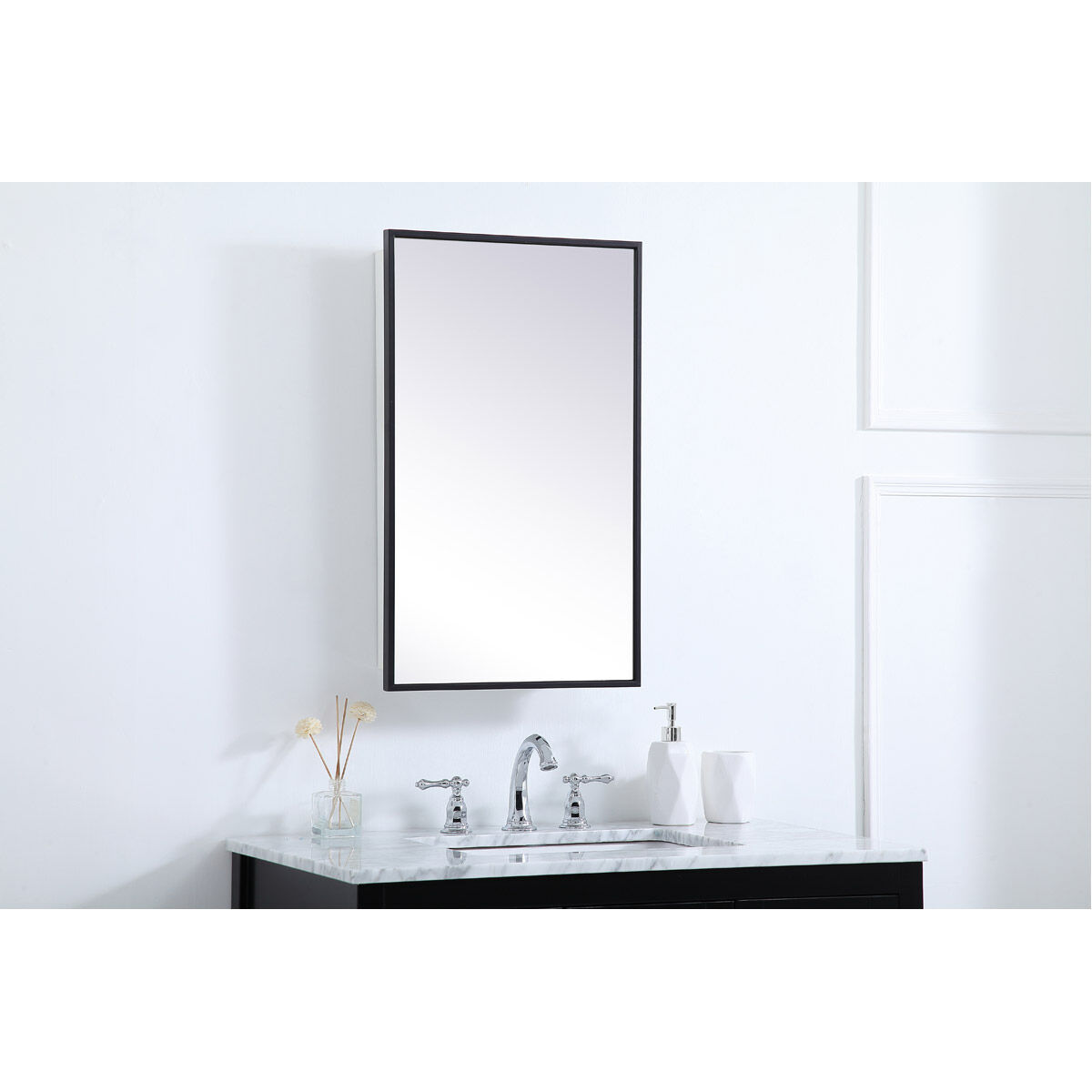 Wyn 28 X 17 inch Black Medicine Cabinet