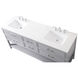 Sinclaire 72 X 22 X 34 inch Gray Vanity Sink Set