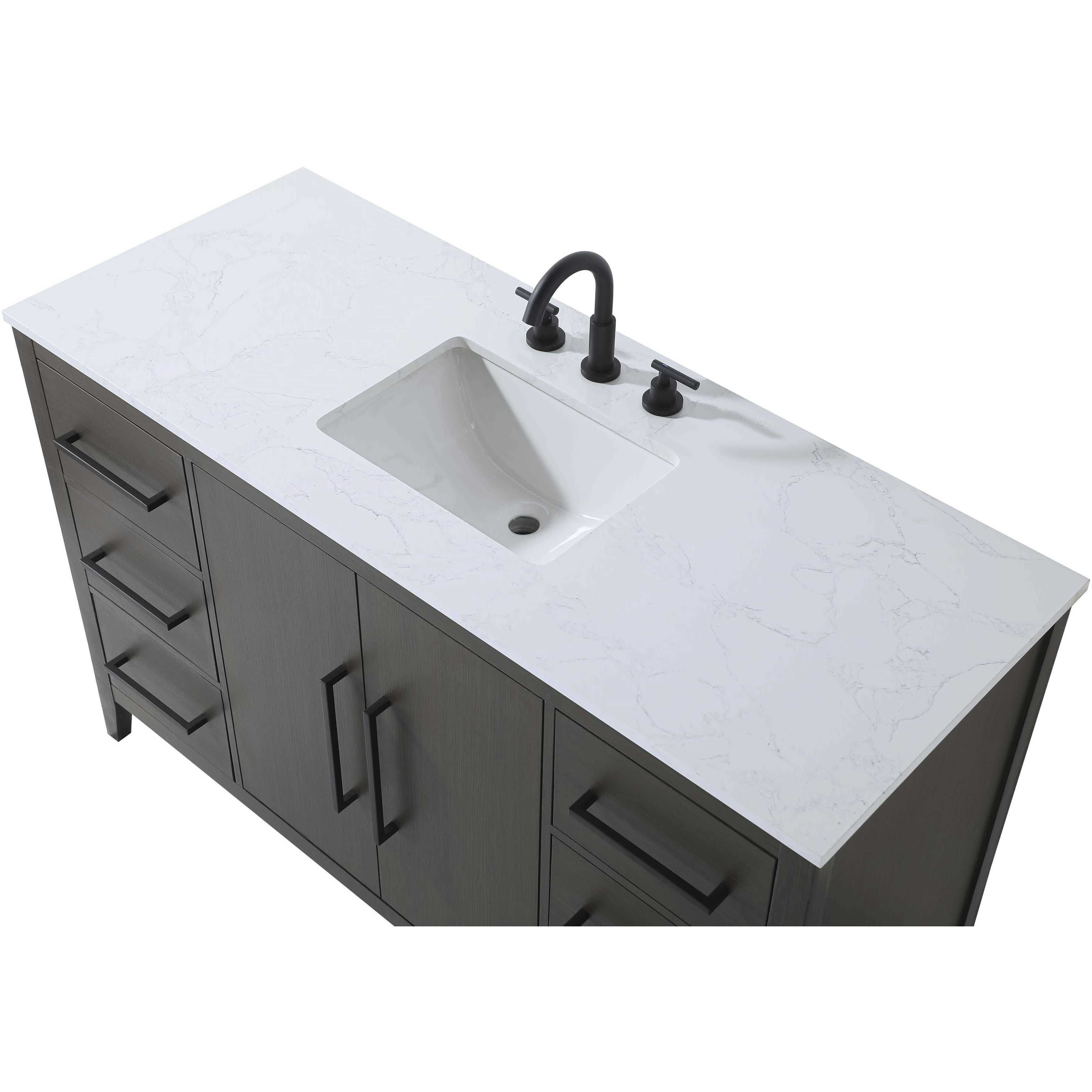 Millie 54 X 35 inch Mocha Brown Bathroom Vanity Cabinet