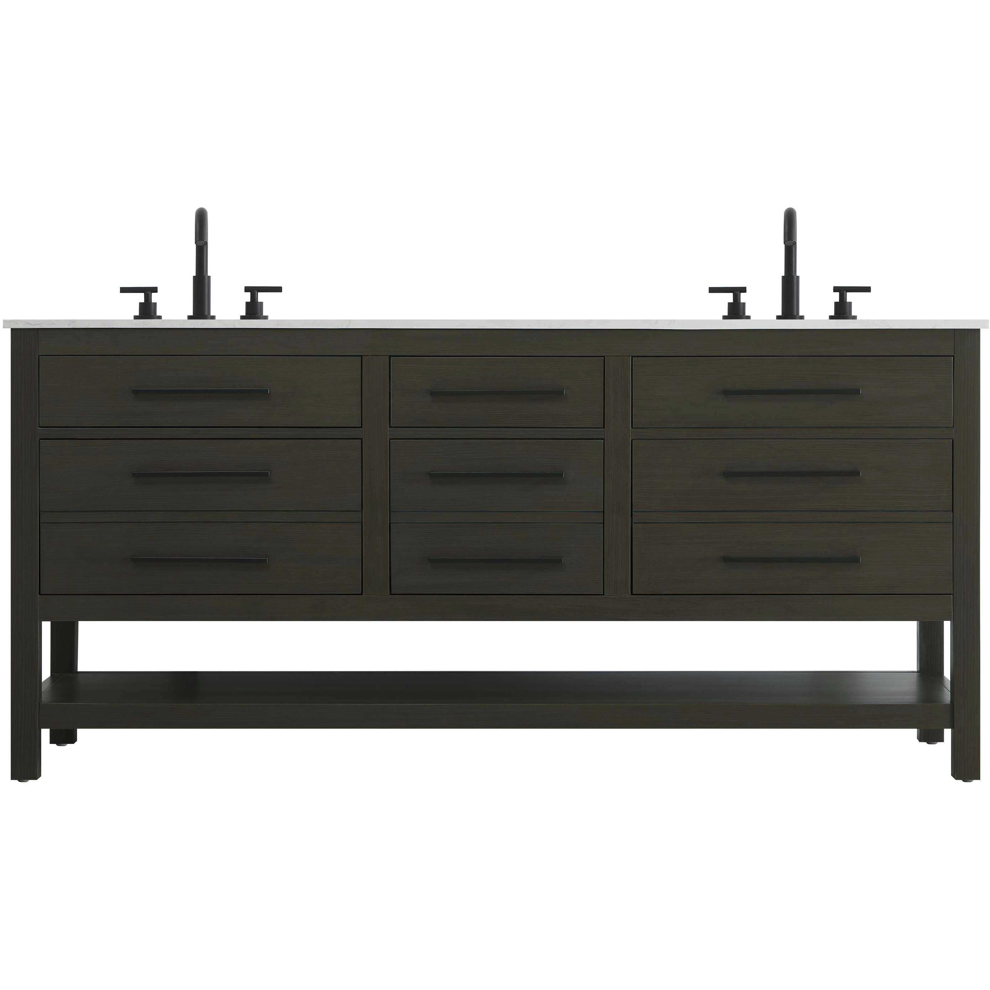 Karson 72 X 34 inch Mocha Brown Bathroom Vanity Cabinet