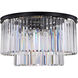 Sydney 8 Light 32 inch Matte Black Flush Mount Ceiling Light in Clear, Urban Classic