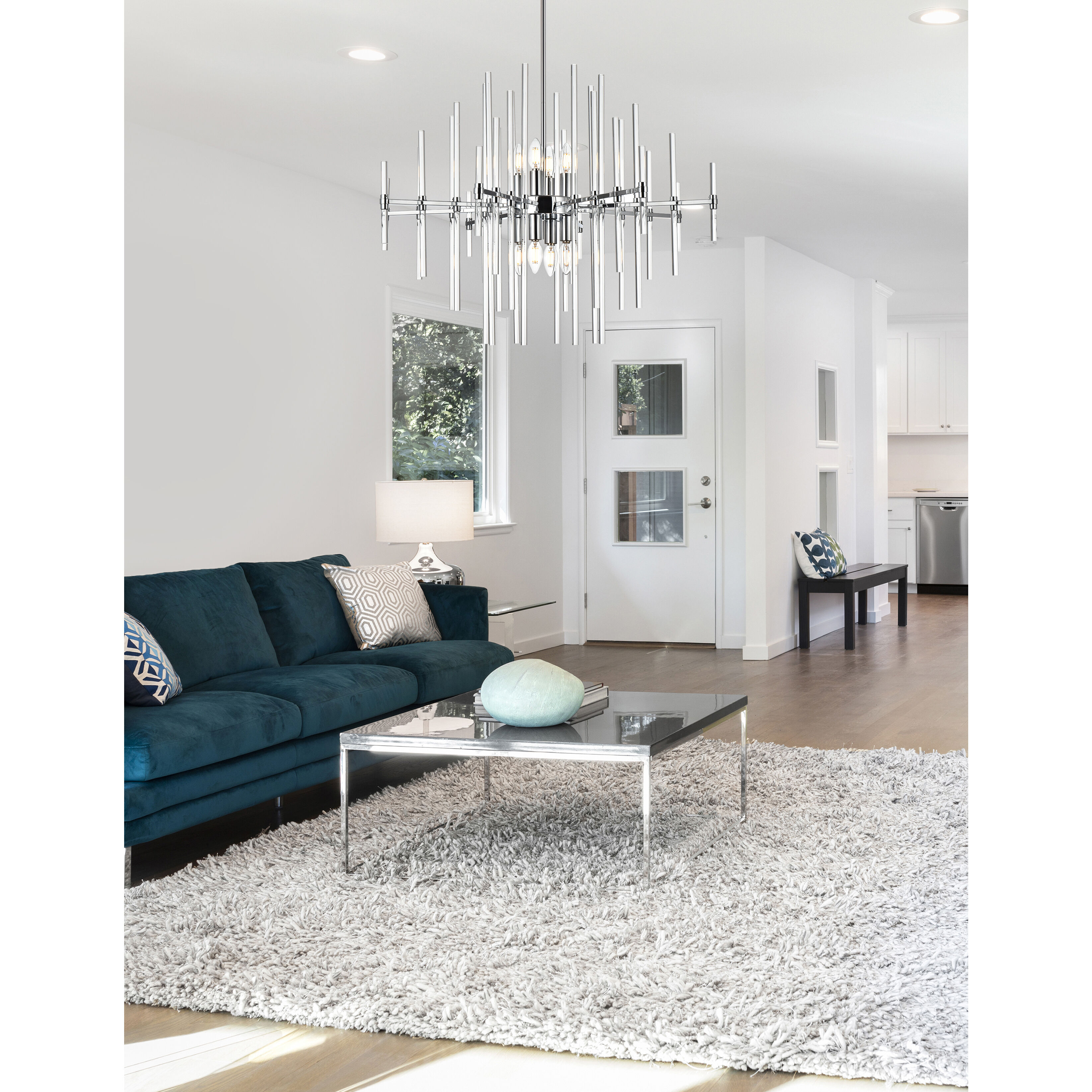 Sienna 8 Light 31 inch Chrome Pendant Ceiling Light