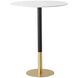 Ronan 39.5 X 31.5 inch White and Gold Pub Table