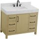 Nathan 42 X 34 inch Honey Brown Bathroom Vanity Cabinet