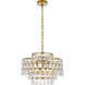 Mila 5 Light 18 inch Brass Pendant Ceiling Light