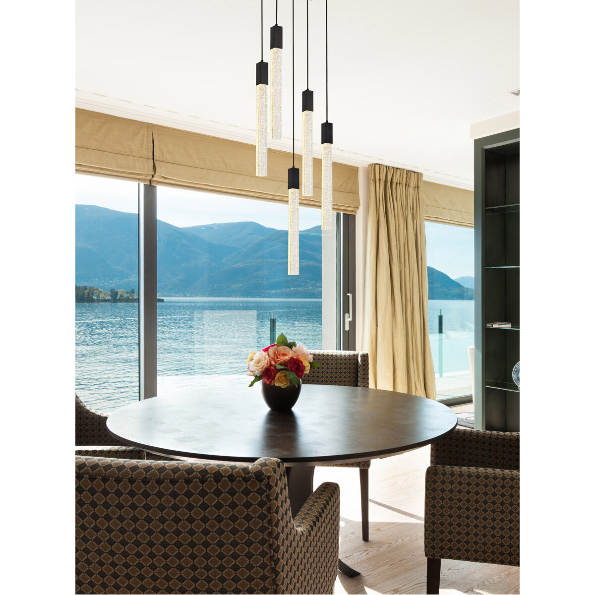 Weston 5 Light 16 inch Black Pendant Ceiling Light
