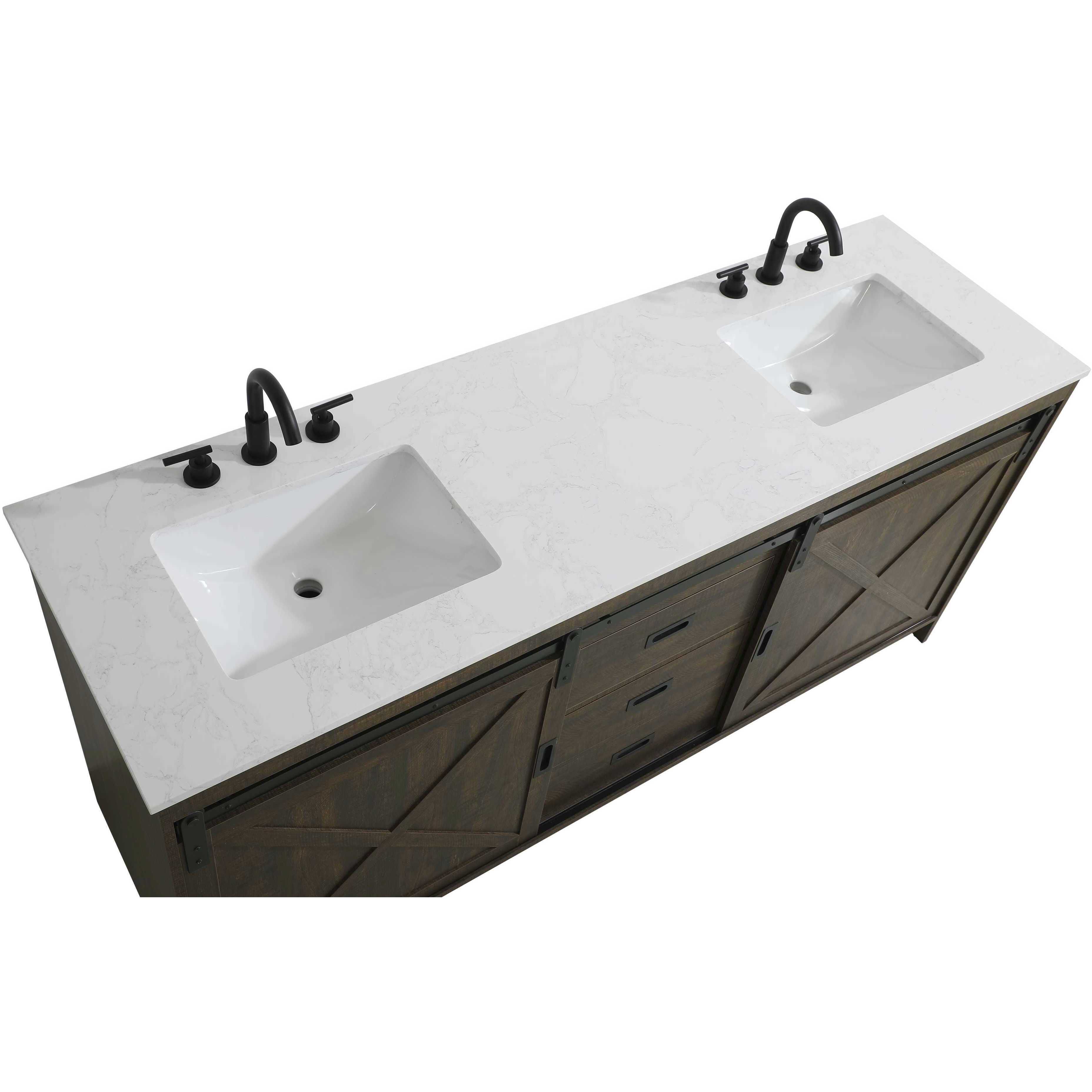 Austin 72 X 34 inch Expresso Bathroom Vanity Cabinet