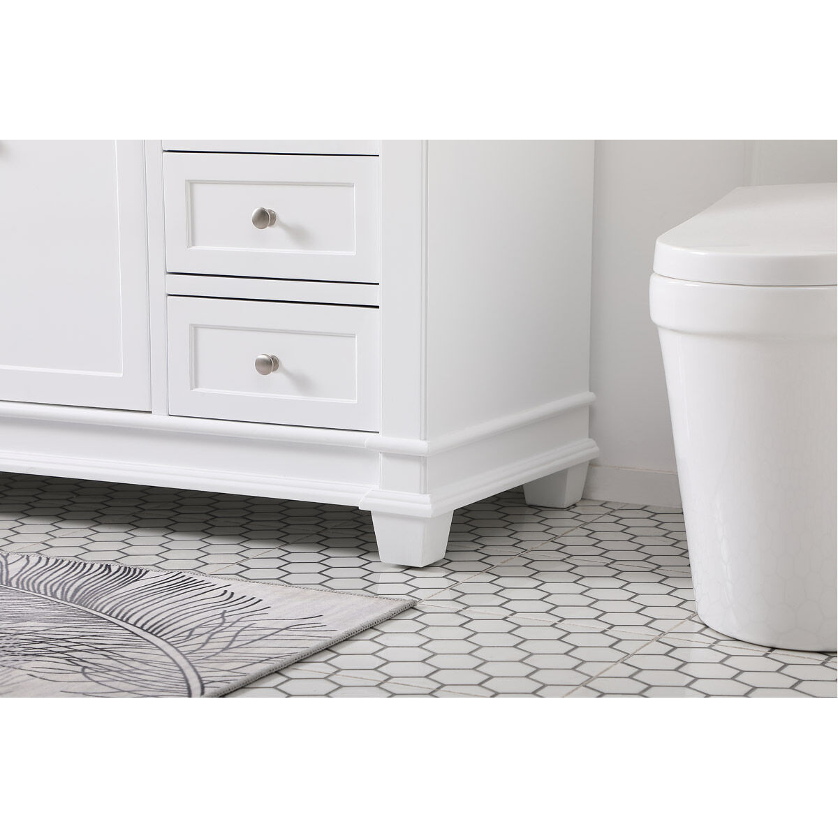Wesley 60 X 22 X 35 inch White Vanity Sink Set