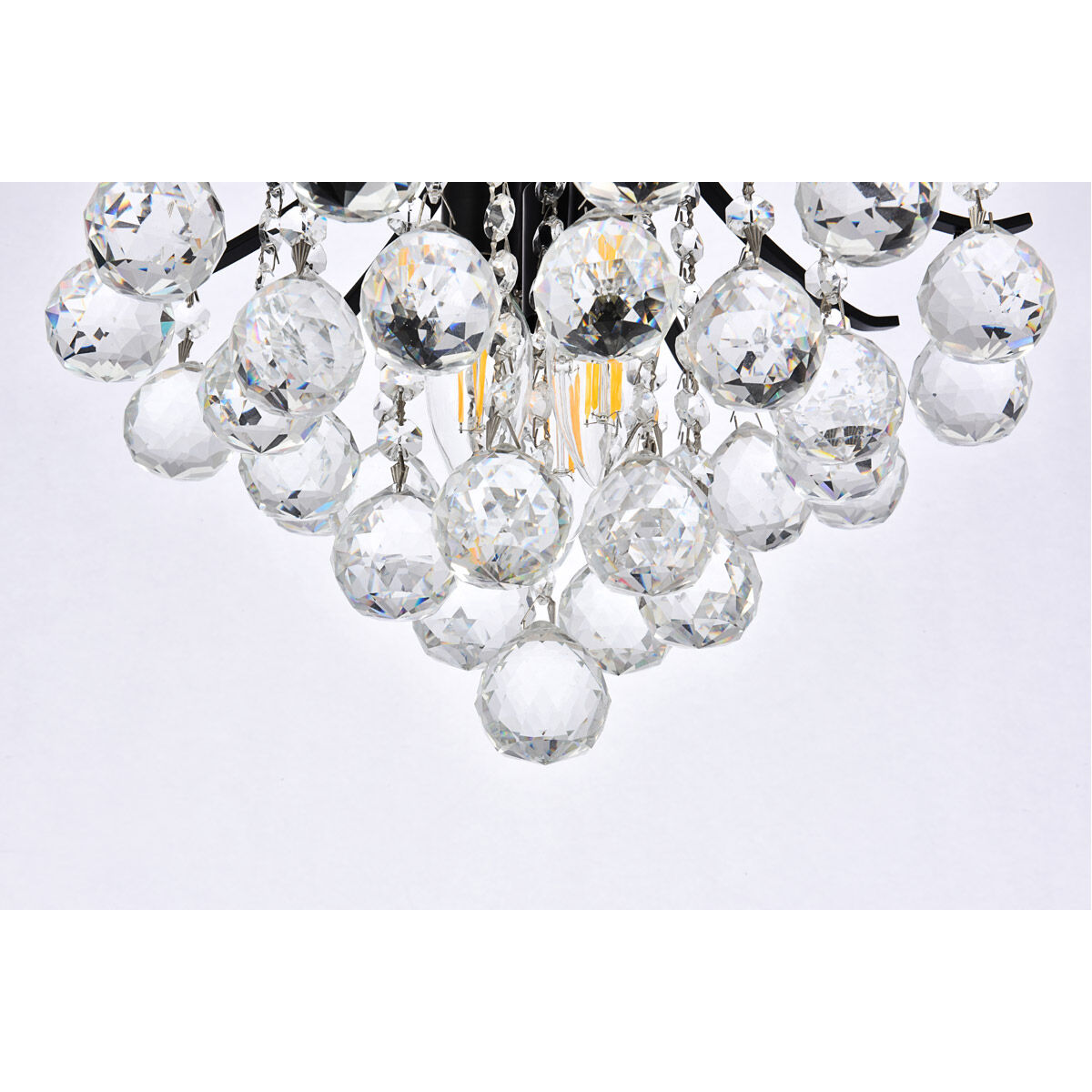 Toureg 3 Light 12 inch Black and Clear Flush Mount Ceiling Light