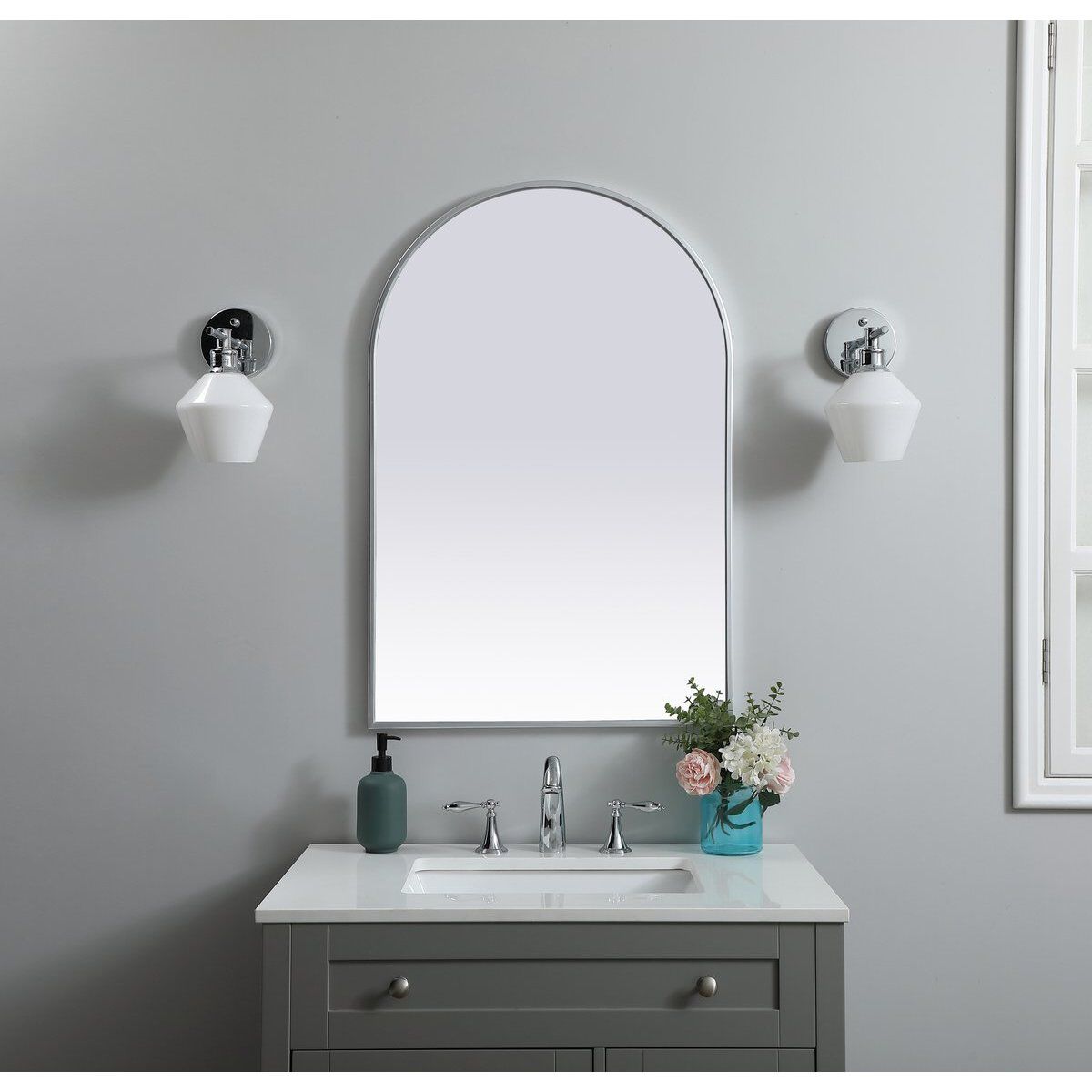 Ayra 36 X 24 inch Silver Mirror
