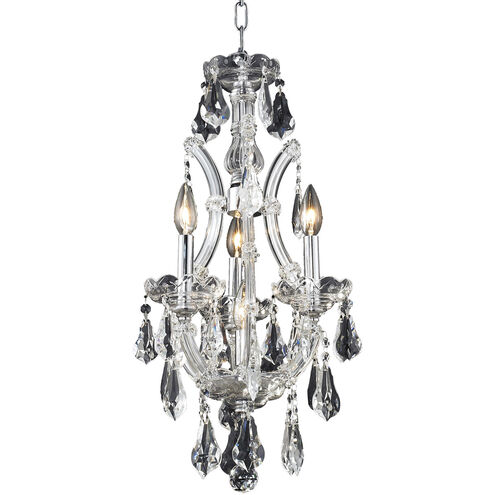Maria Theresa 4 Light 12 inch Chrome Pendant Ceiling Light in Clear, Royal Cut