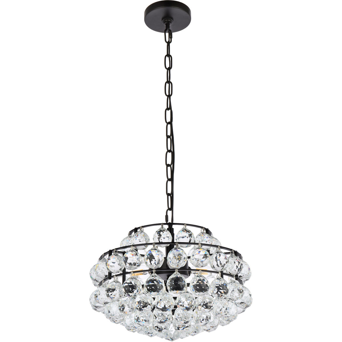 Savannah 3 Light 14 inch Black Pendant Ceiling Light