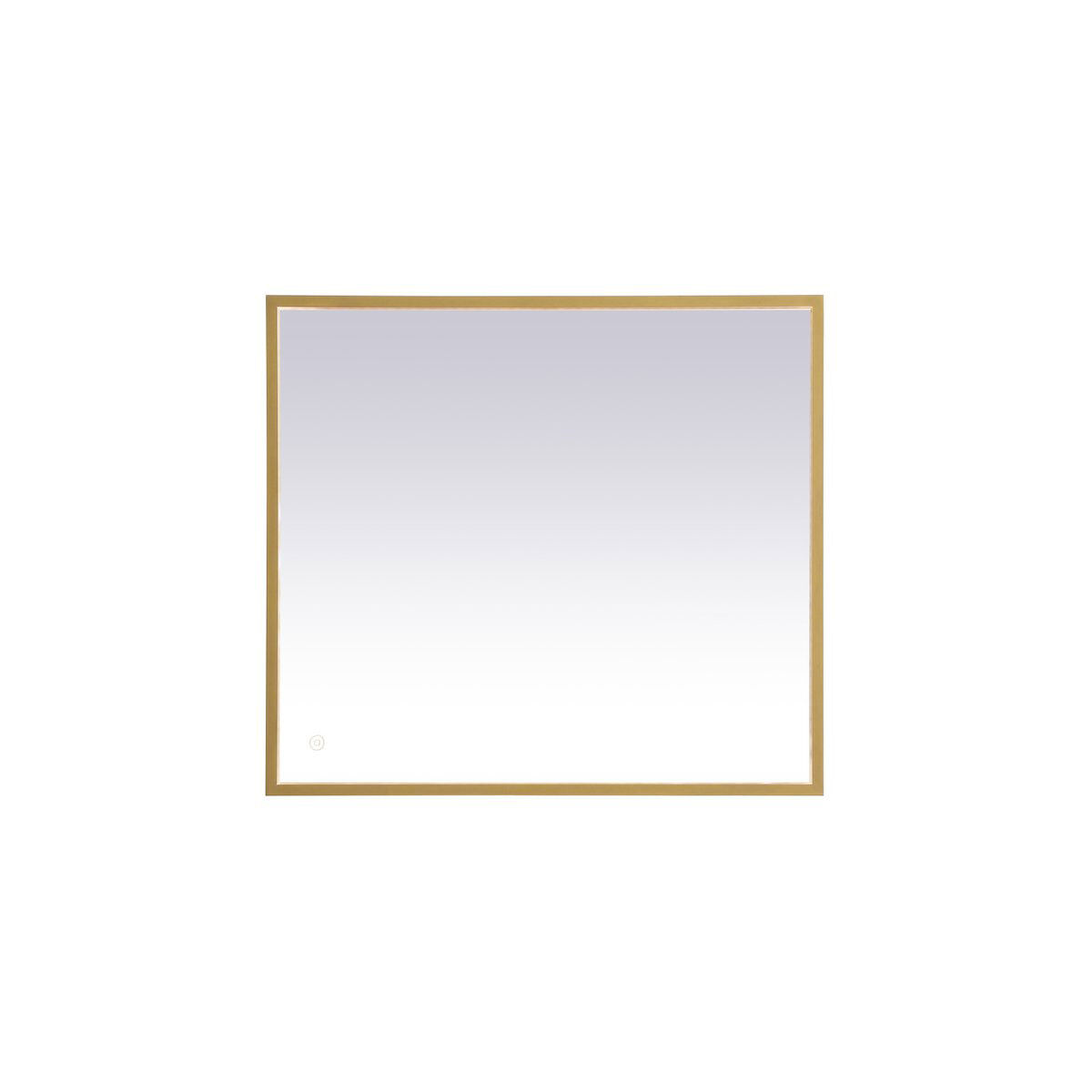 Pier 36 X 24 inch Brass LED Mirror