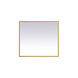 Pier 36 X 24 inch Brass LED Mirror