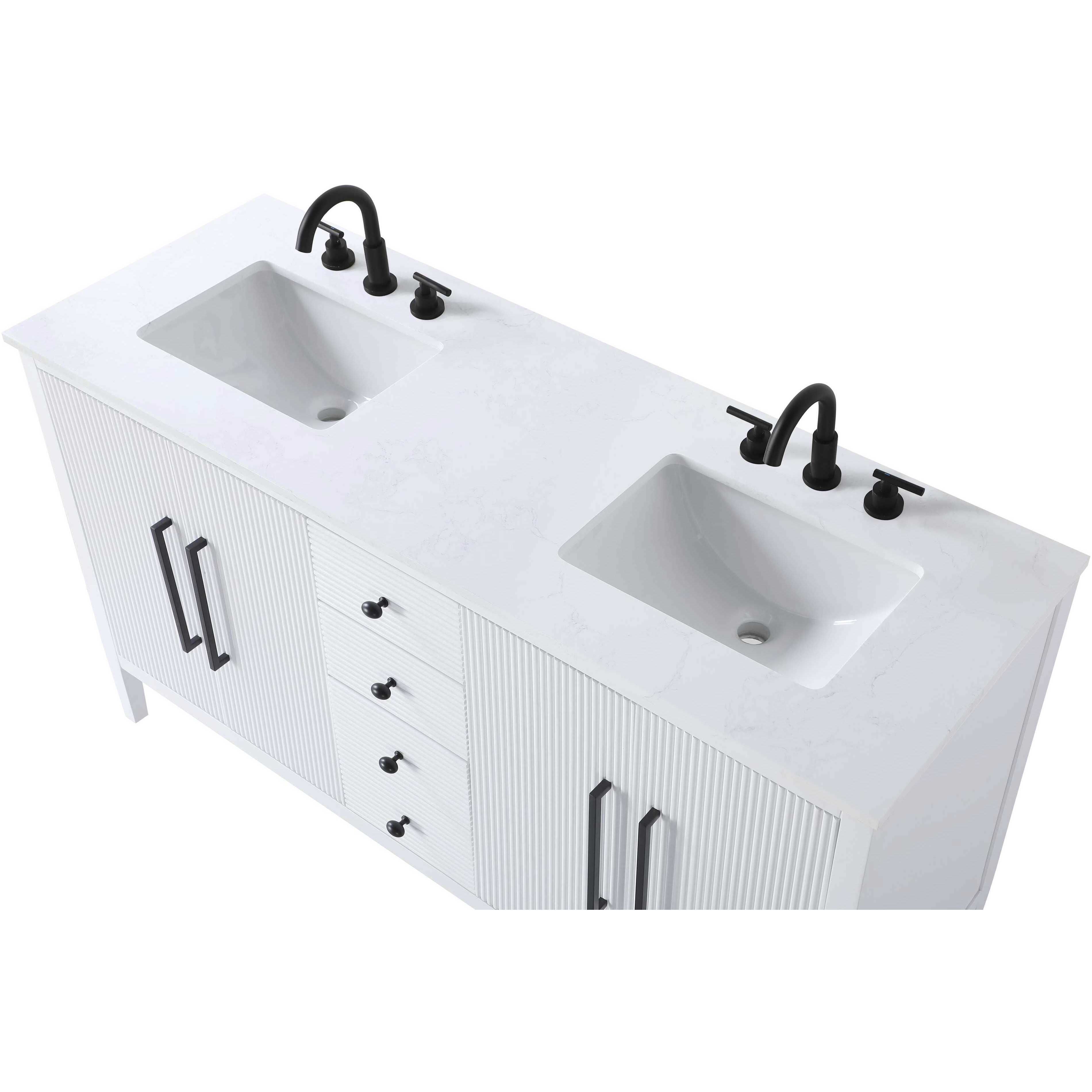 Blakely 60 X 34 inch White Bathroom Vanity Cabinet