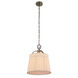 Cara 1 Light 15 inch Vintage Nickel Pendant Ceiling Light, Urban Classic
