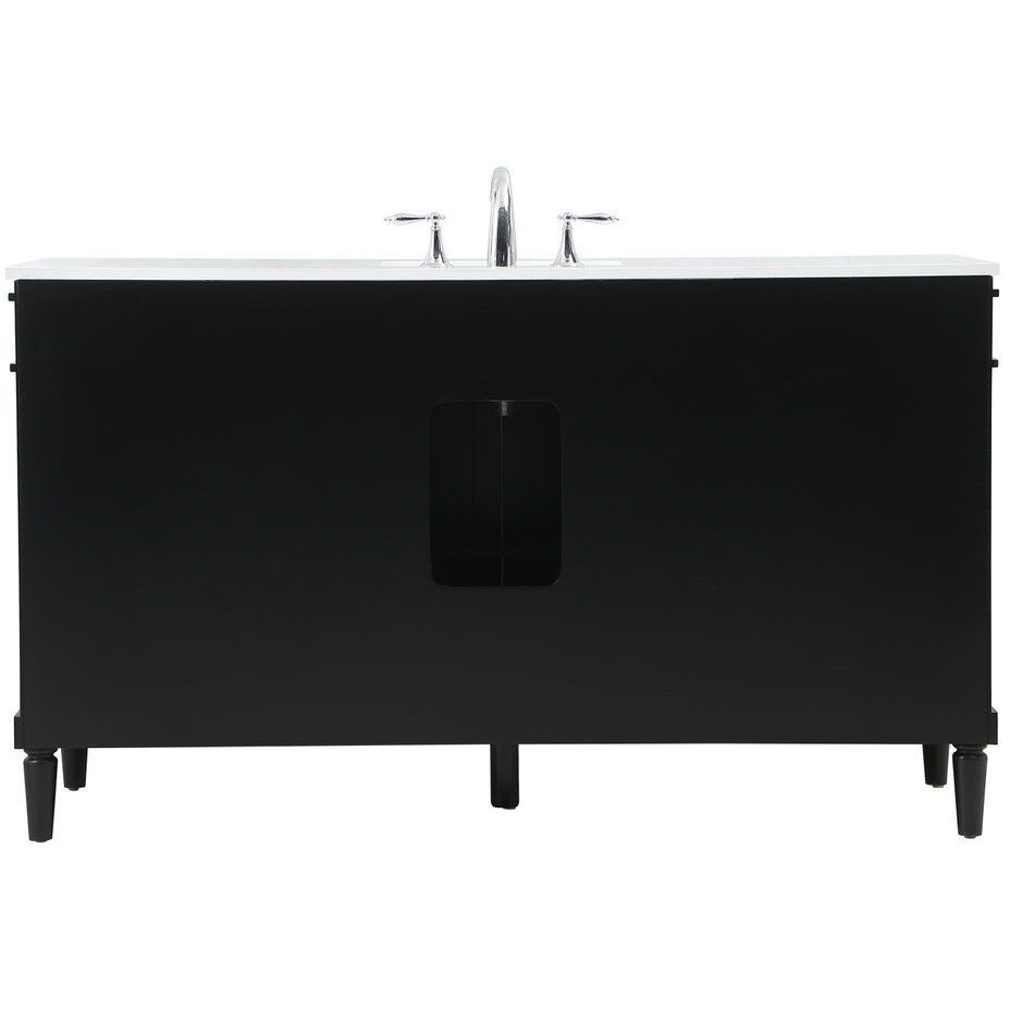 Bennett 60 X 21 X 35 inch Black Vanity Sink Set