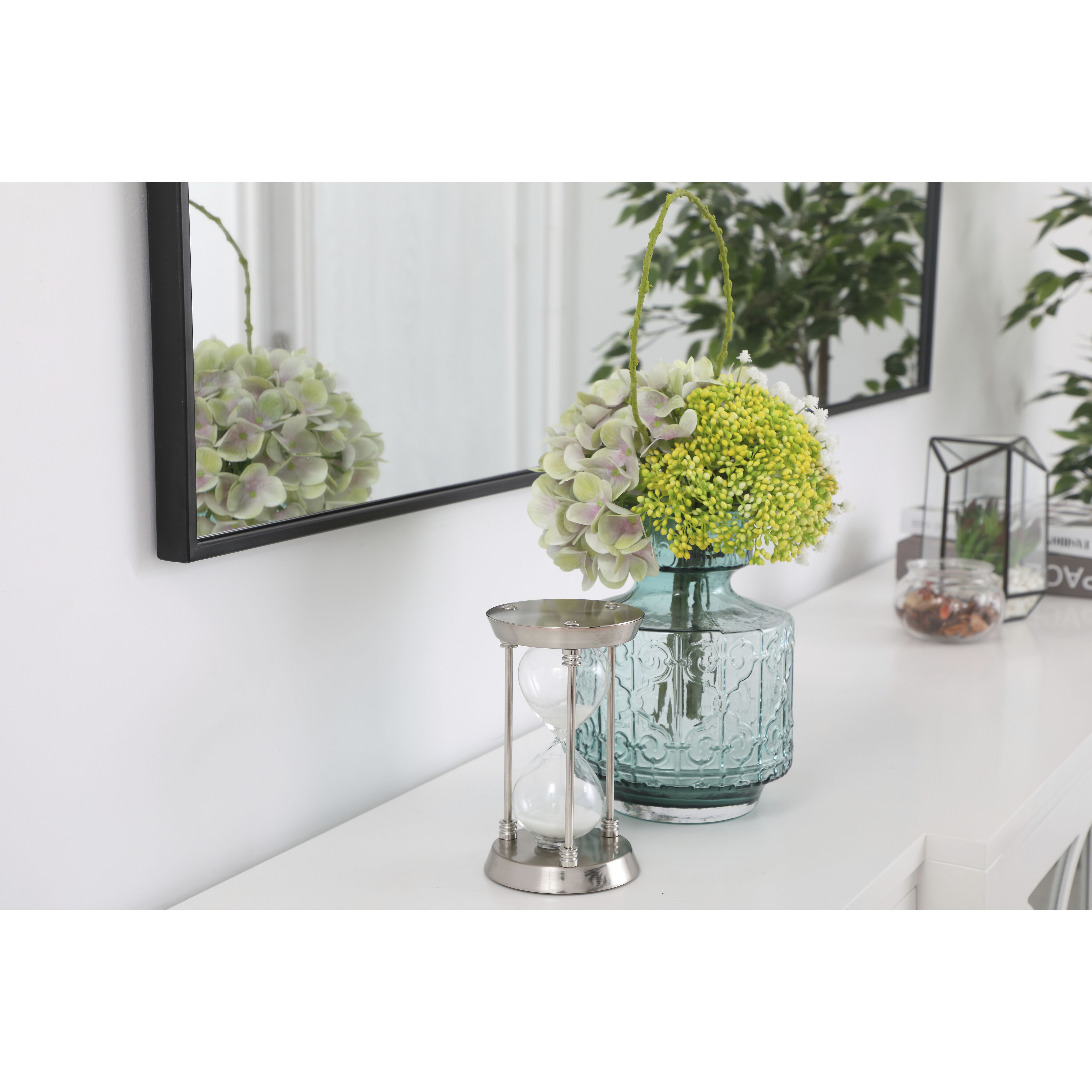 Monet 60 X 30 inch Black Wall Mirror