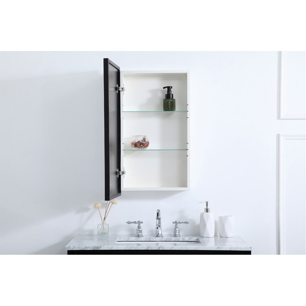 Wyn 28 X 17 inch Black Medicine Cabinet