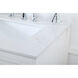 Theo 72 X 22 X 34 inch White Vanity Sink Set
