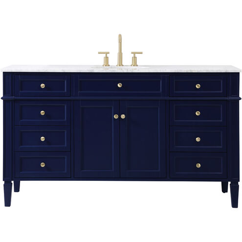Park Avenue 60 X 22 X 35 inch Blue Vanity Sink Set
