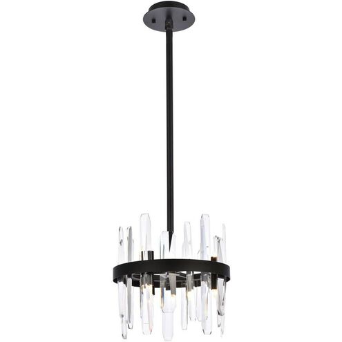 Serena 6 Light 12 inch Black Pendant Ceiling Light