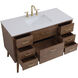 Boise 48 X 34 inch Walnut Brown Vanity Sink Set